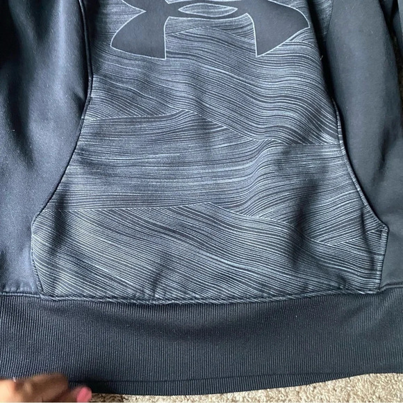 Under Armour Men’s Small Black Hooded Sweatshirt Semi-Fitted ColdGear​ - Picture 4 of 5